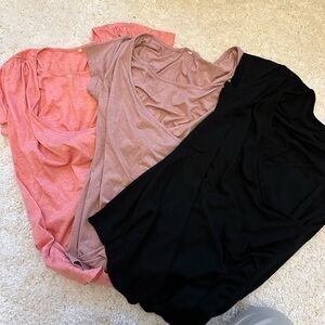 Set of Three nursing shirts size Large